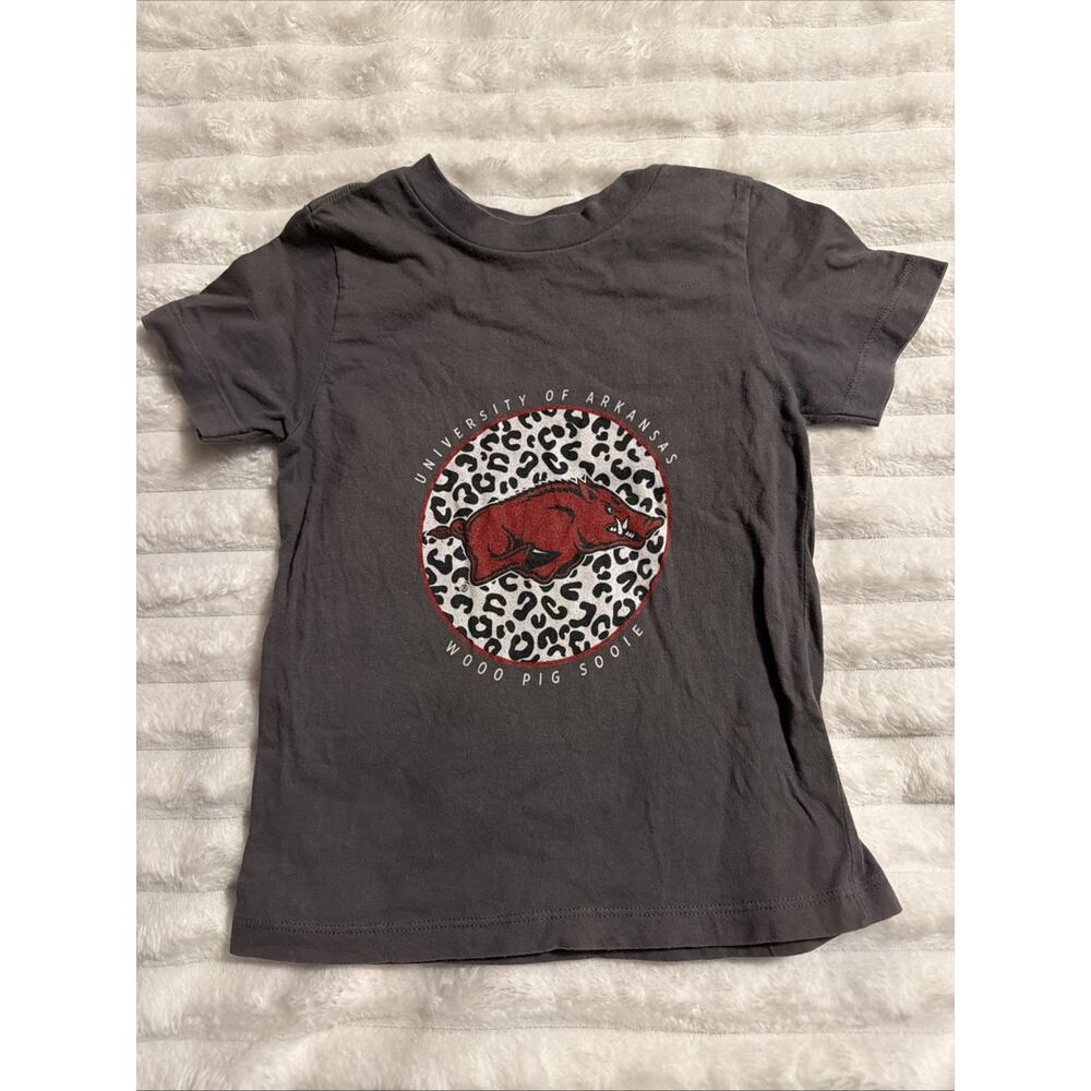 Port And Company U Of A Woo Pig Sooie Hogs Toddler 3T Shirt Girls